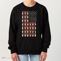 Us Flag Patriotic Proud American Bowler Gift Bowling Women's Sweatshirt thumb 0
