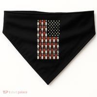 Us Flag Patriotic Proud American Bowler Gift Bowling USA-Made Doggie Bandana thumb 0