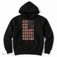 Us Flag Patriotic Proud American Bowler Gift Bowling Hoodie thumb 0