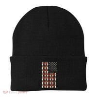 Us Flag Patriotic Proud American Bowler Gift Bowling Beanie thumb 0