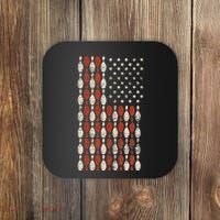 Us Flag Patriotic Proud American Bowler Gift Bowling Coaster thumb 0