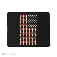 Us Flag Patriotic Proud American Bowler Gift Bowling Mousepad thumb 0