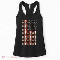 Us Flag Patriotic Proud American Bowler Gift Bowling Women's Tank Top thumb 0