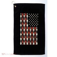 Us Flag Patriotic Proud American Bowler Gift Bowling Golf Towel thumb 0