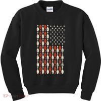 Us Flag Patriotic Proud American Bowler Gift Bowling Kids Sweatshirt thumb 0