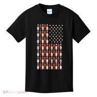 Us Flag Patriotic Proud American Bowler Gift Bowling Kids T-Shirt thumb 0