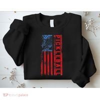 Us Flag Pickleball American Pickleball Player Sweatshirt thumb 2
