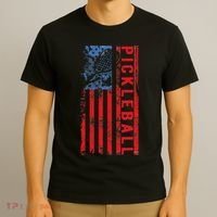 Us Flag Pickleball American Pickleball Player T-Shirt thumb 3