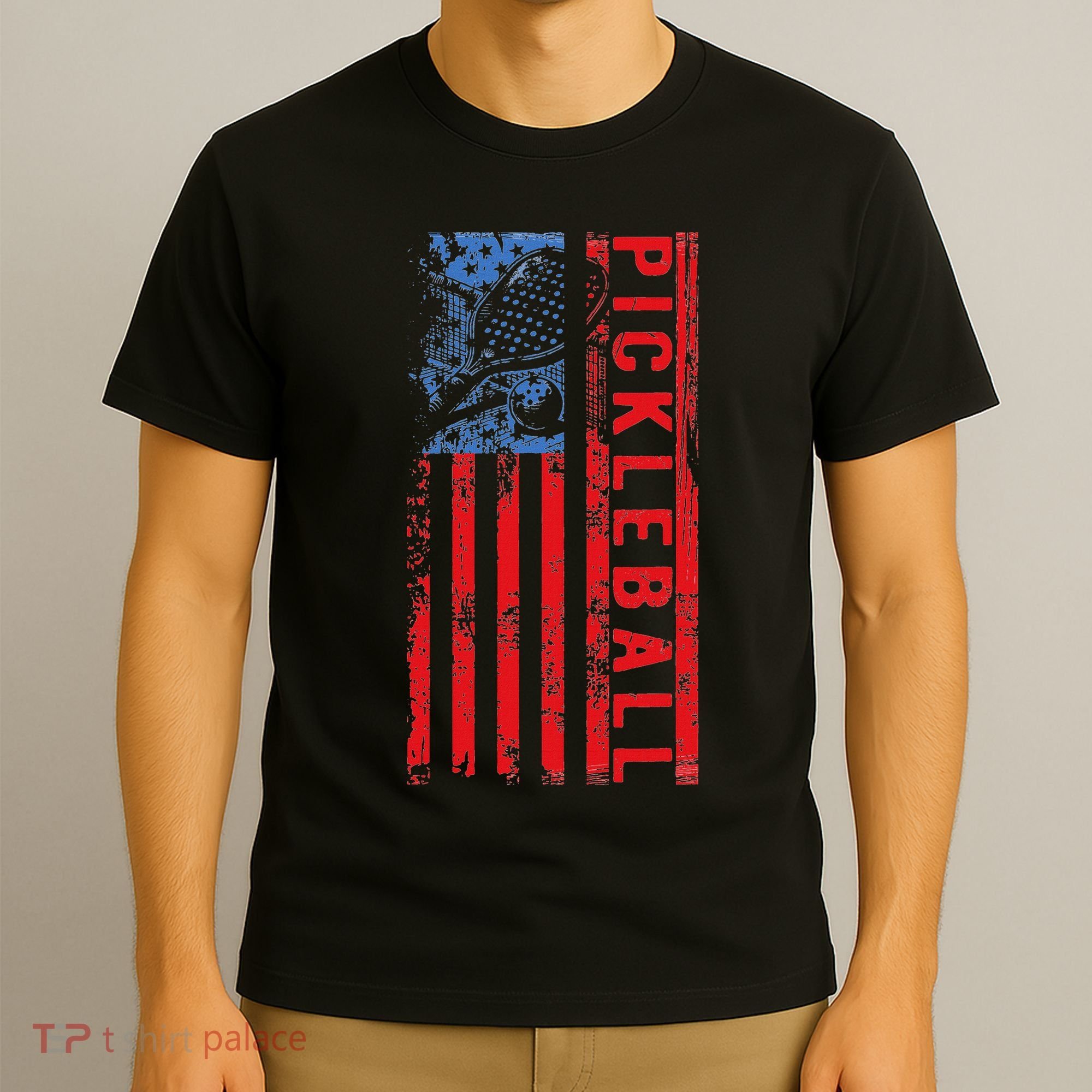 Us Flag Pickleball American Pickleball Player T-Shirt