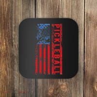 Us Flag Pickleball American Pickleball Player Coaster thumb 0