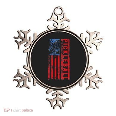 Us Flag Pickleball American Pickleball Player Ornament