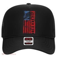Us Flag Pickleball American Pickleball Player Hat thumb 0