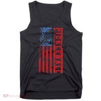 Us Flag Pickleball American Pickleball Player Tank Top thumb 0