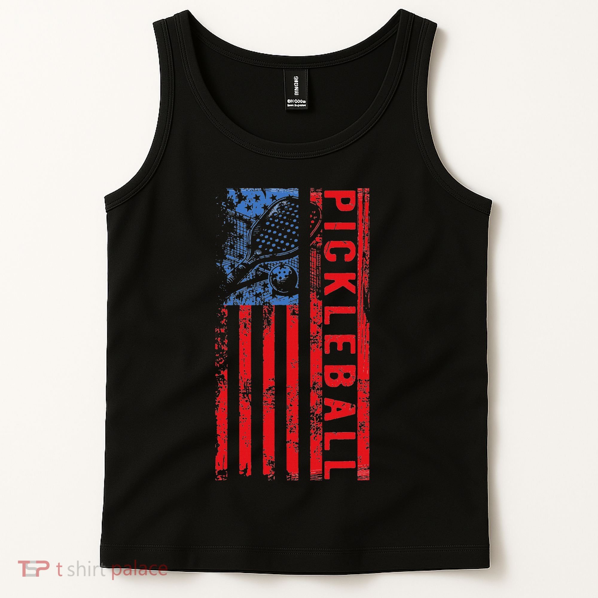 Us Flag Pickleball American Pickleball Player Tank Top