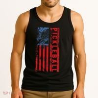 Us Flag Pickleball American Pickleball Player Tank Top thumb 3