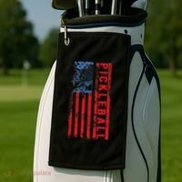 Us Flag Pickleball American Pickleball Player Golf Towel thumb 2