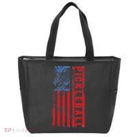 Us Flag Pickleball American Pickleball Player Tote Bag thumb 0