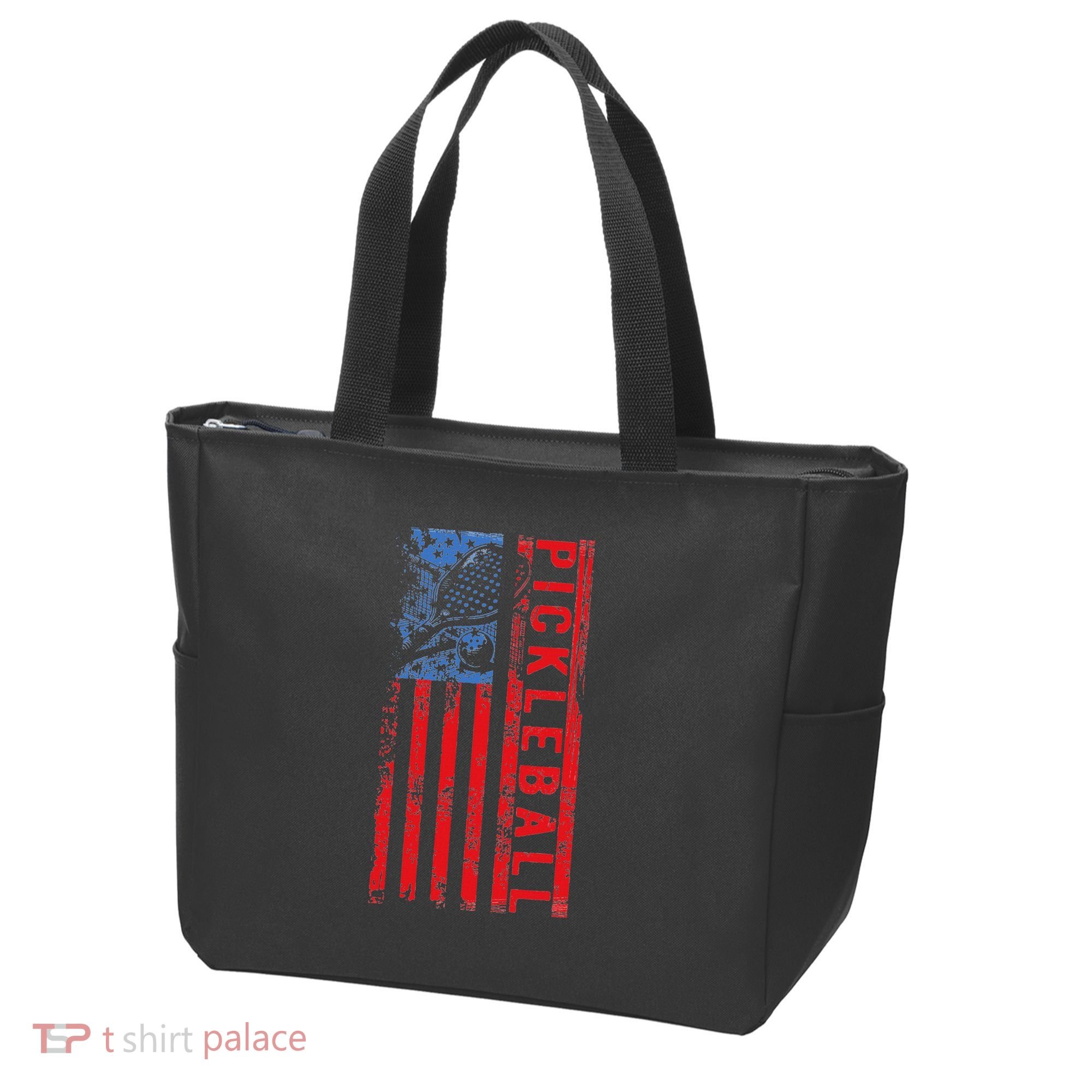 Us Flag Pickleball American Pickleball Player Tote Bag