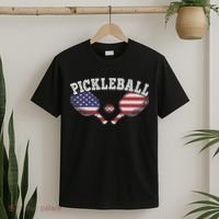Us Flag Pickleball Player Vintage Pickle Ball Lover T-Shirt thumb 2