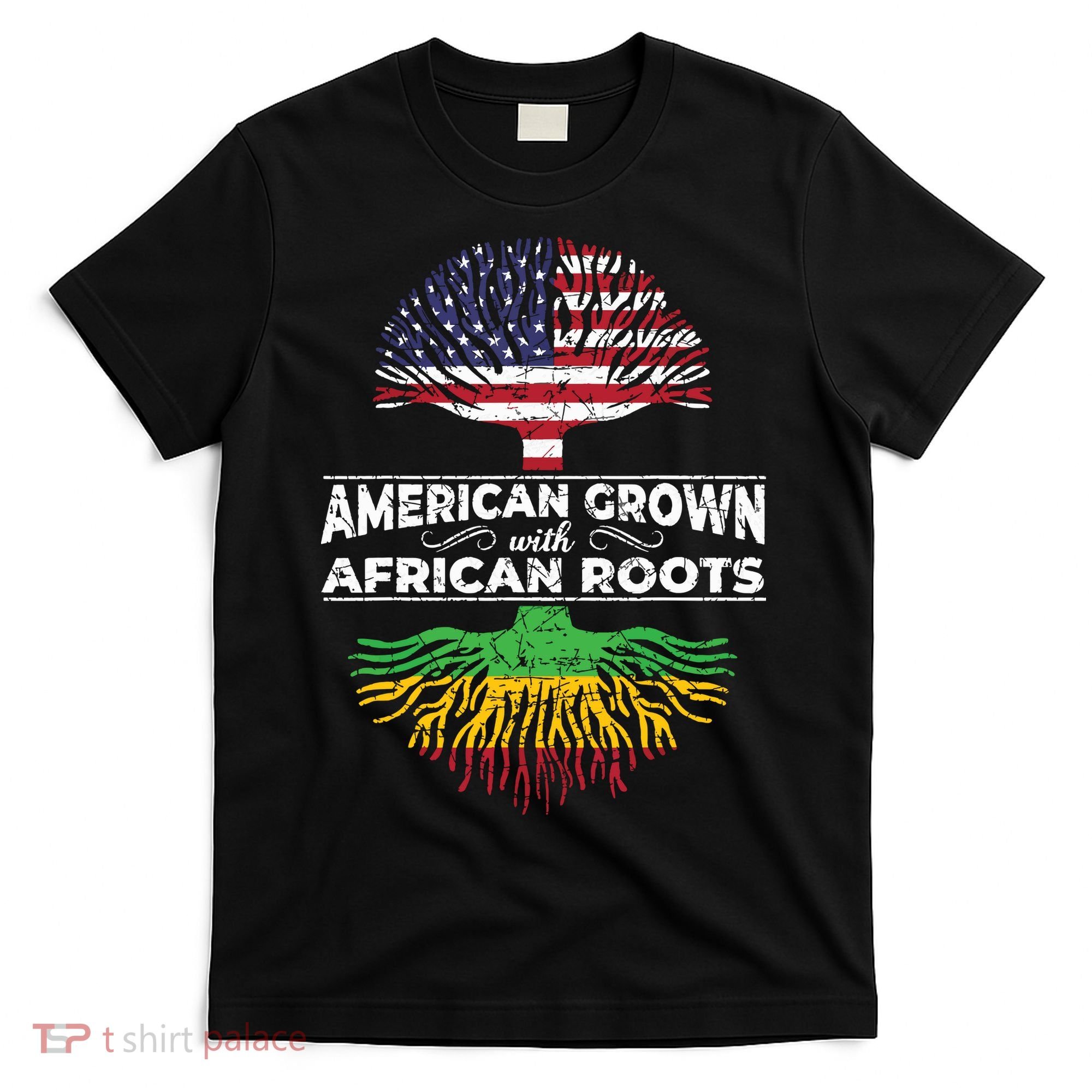 Us Flag Pride African American Heritage Black History Month T-Shirt