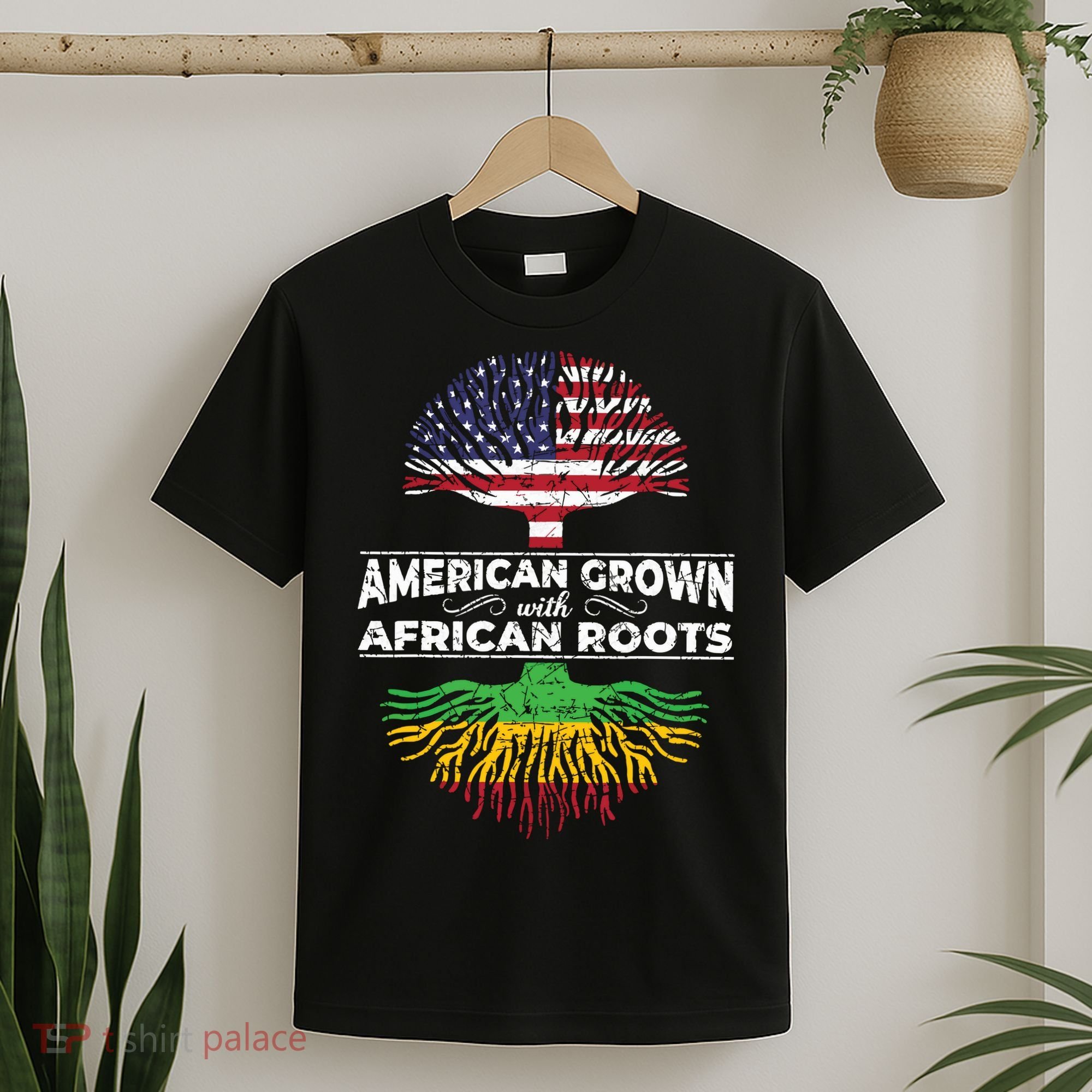 Us Flag Pride African American Heritage Black History Month T-Shirt