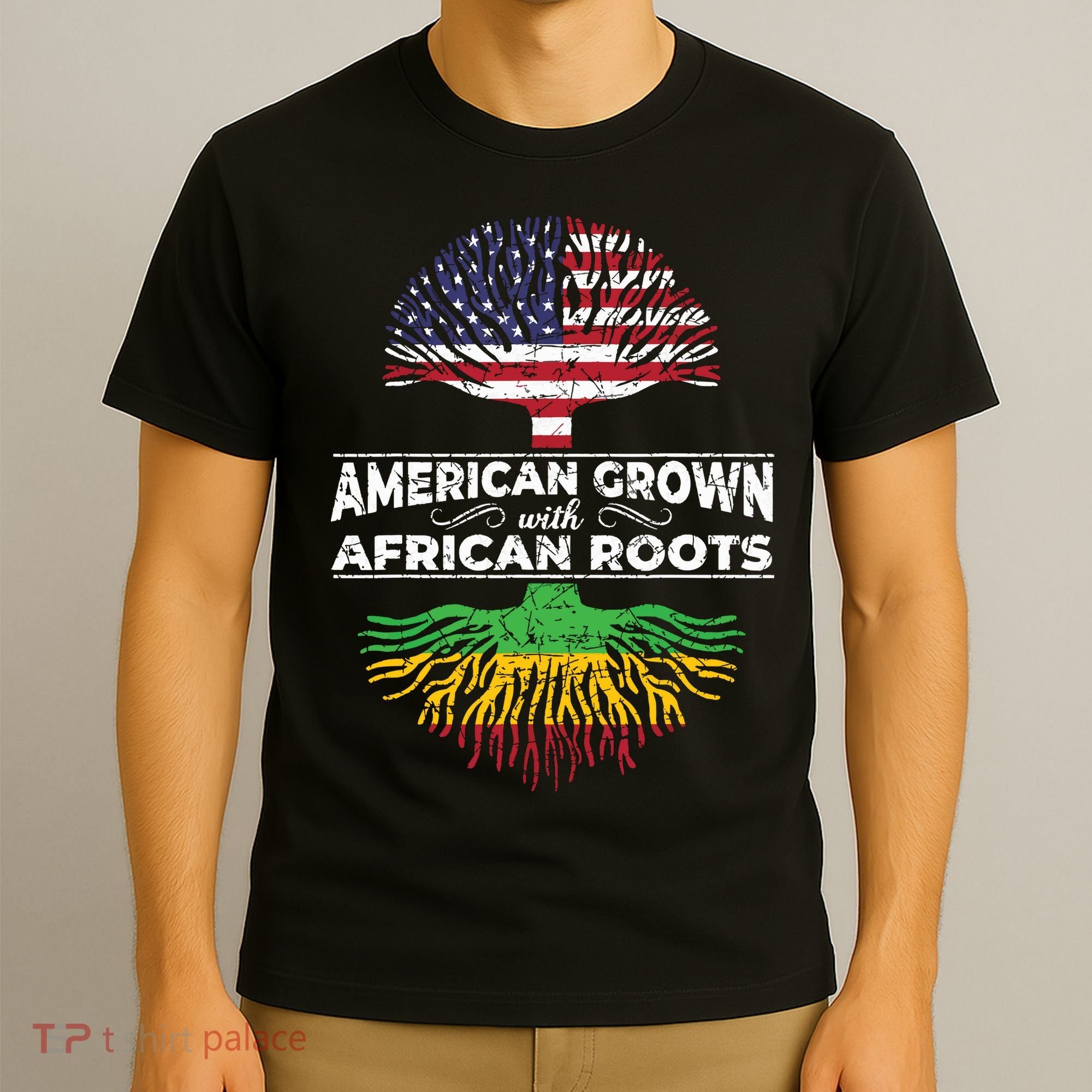Us Flag Pride African American Heritage Black History Month T-Shirt