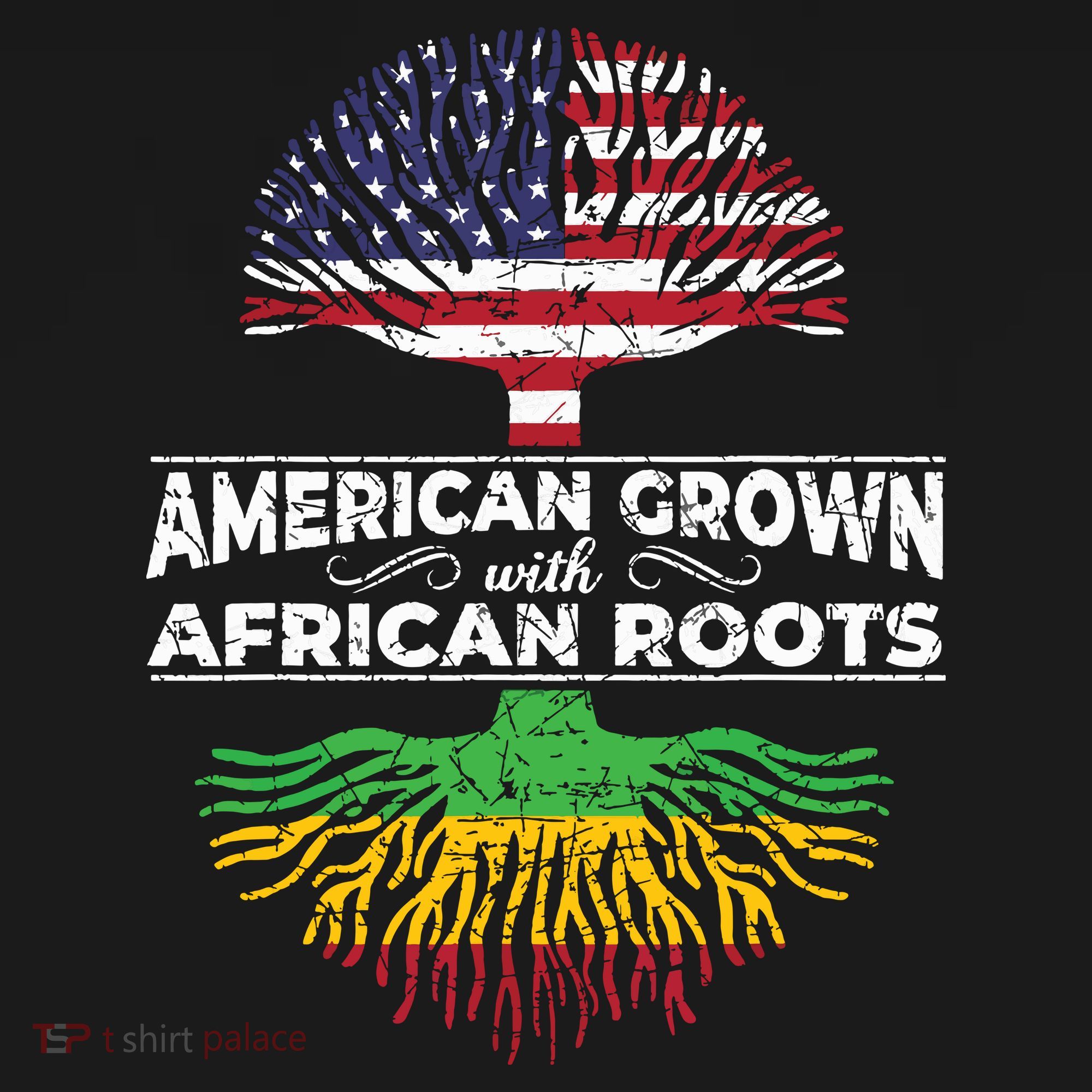 Us Flag Pride African American Heritage Black History Month T-Shirt