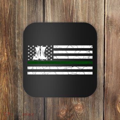 US Flag Patriotic Army Boots Coaster