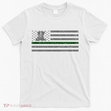 US Flag Patriotic Army Boots T-Shirt
