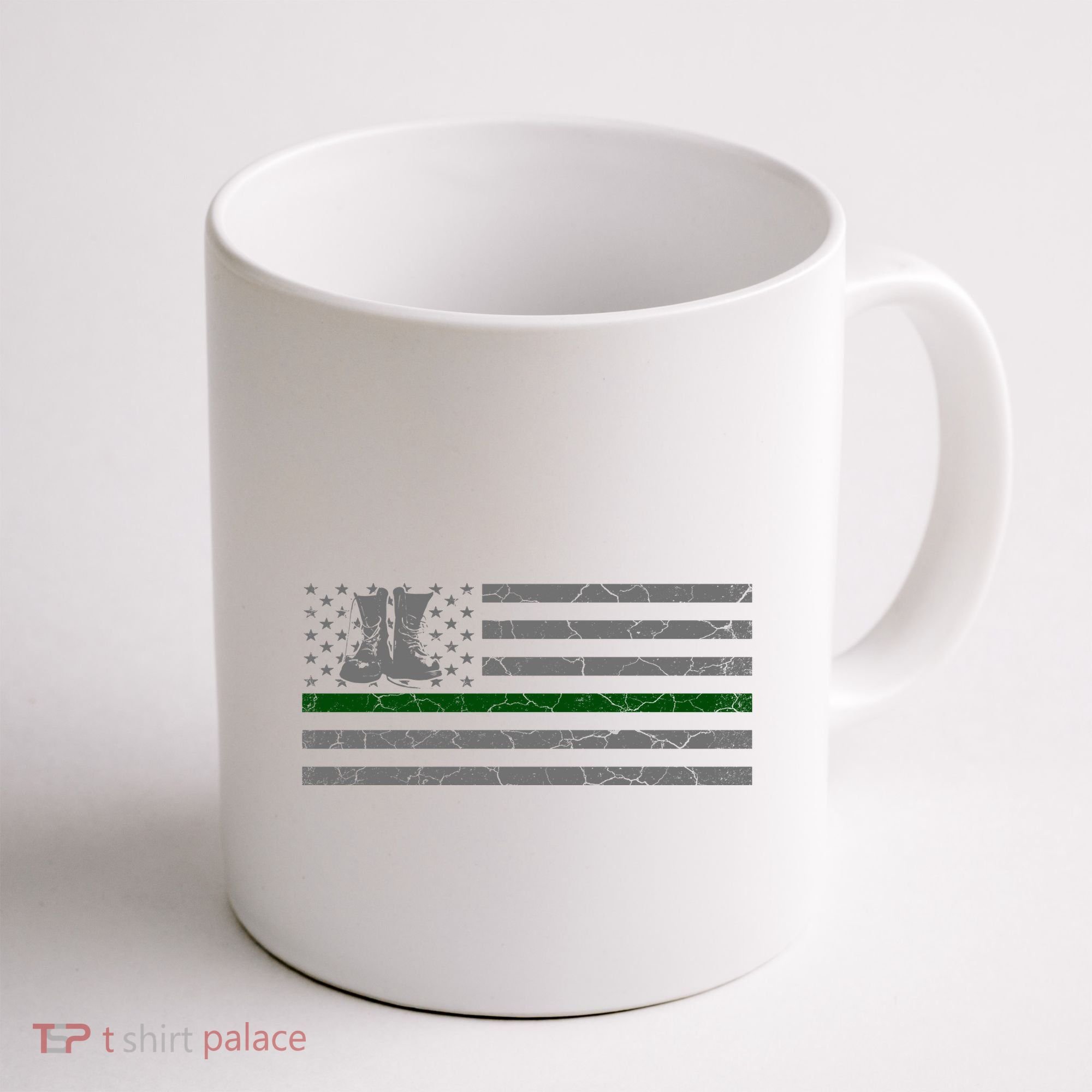 US Flag Patriotic Army Boots Coffee Mug