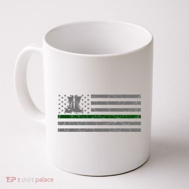 US Flag Patriotic Army Boots Coffee Mug