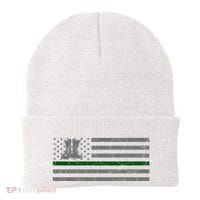 US Flag Patriotic Army Boots Beanie thumb 0