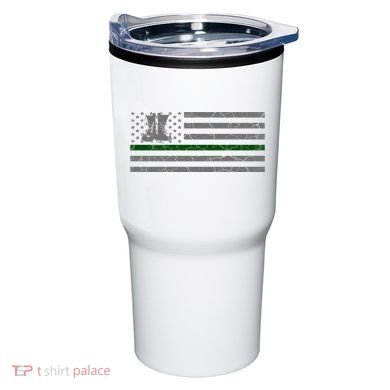 US Flag Patriotic Army Boots Tumbler