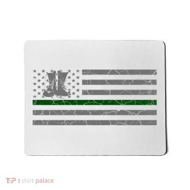 US Flag Patriotic Army Boots Mousepad