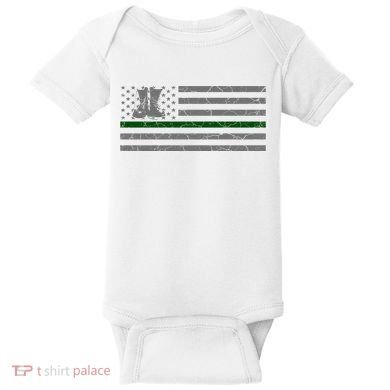 US Flag Patriotic Army Boots Baby Bodysuit