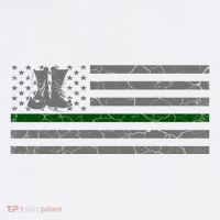 US Flag Patriotic Army Boots Baby Bodysuit thumb 2