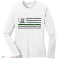 US Flag Patriotic Army Boots Women's Long Sleeve Shirt thumb 0