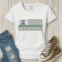 US Flag Patriotic Army Boots Women's T-Shirt thumb 3