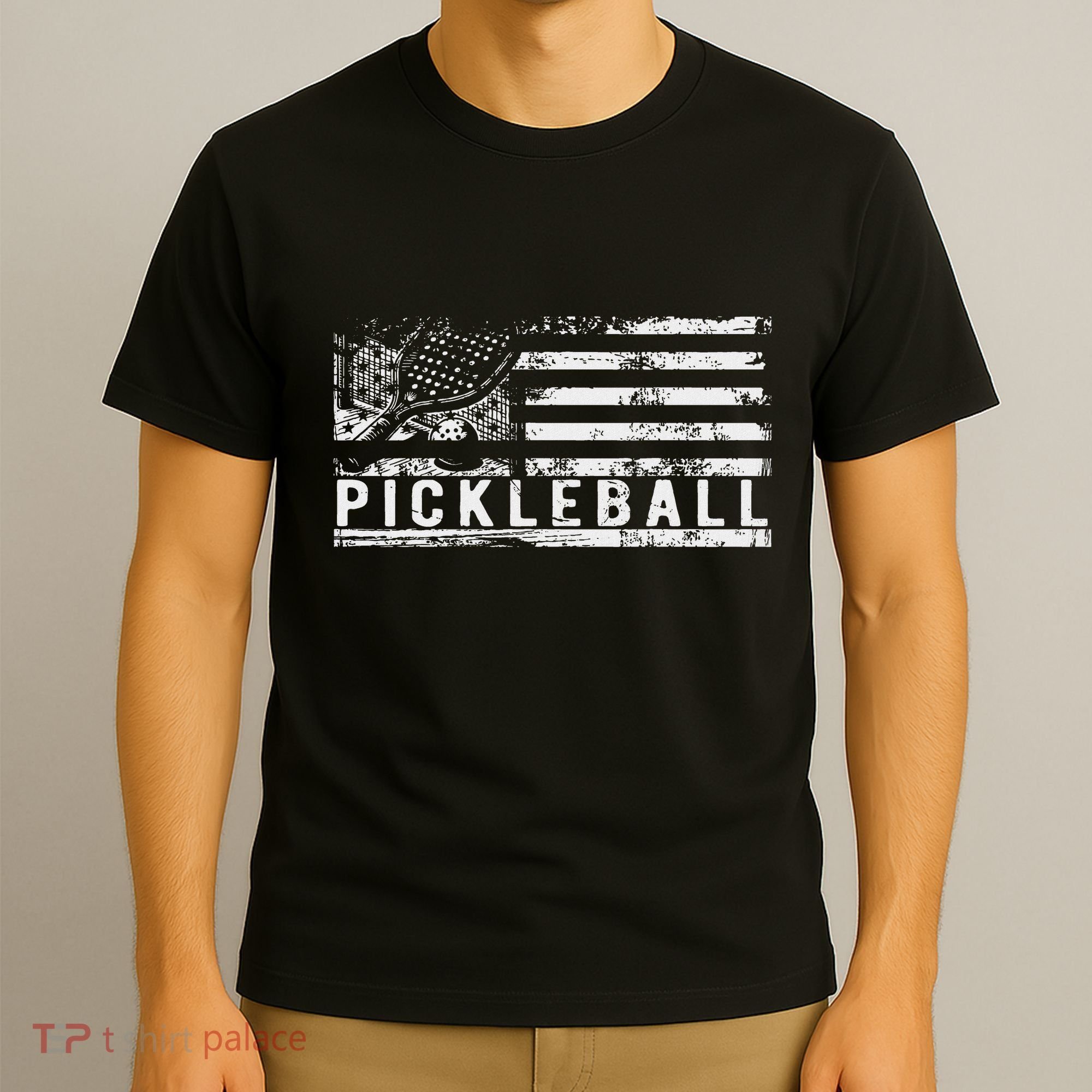 Us Flag Pickleball American Pickleball Player T-Shirt