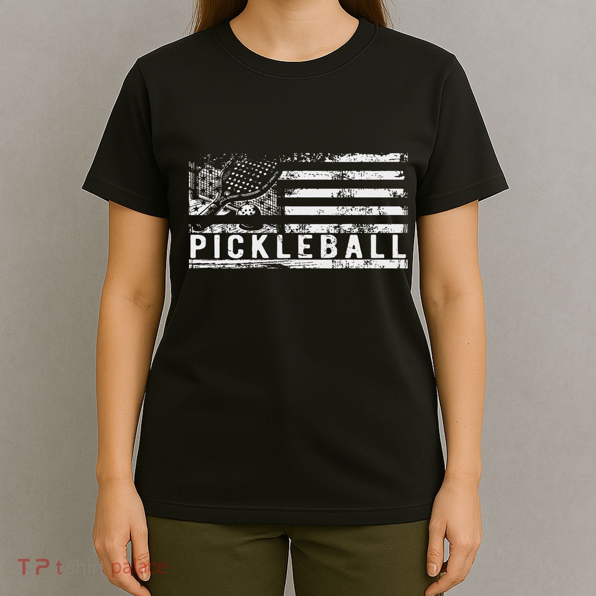 Us Flag Pickleball American Pickleball Player T-Shirt
