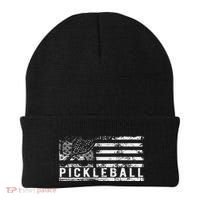 Us Flag Pickleball American Pickleball Player Beanie thumb 0