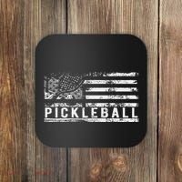 Us Flag Pickleball American Pickleball Player Coaster thumb 0