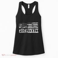 Us Flag Pickleball American Pickleball Player Women's Tank Top thumb 0