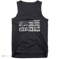 Us Flag Pickleball American Pickleball Player Tank Top thumb 0
