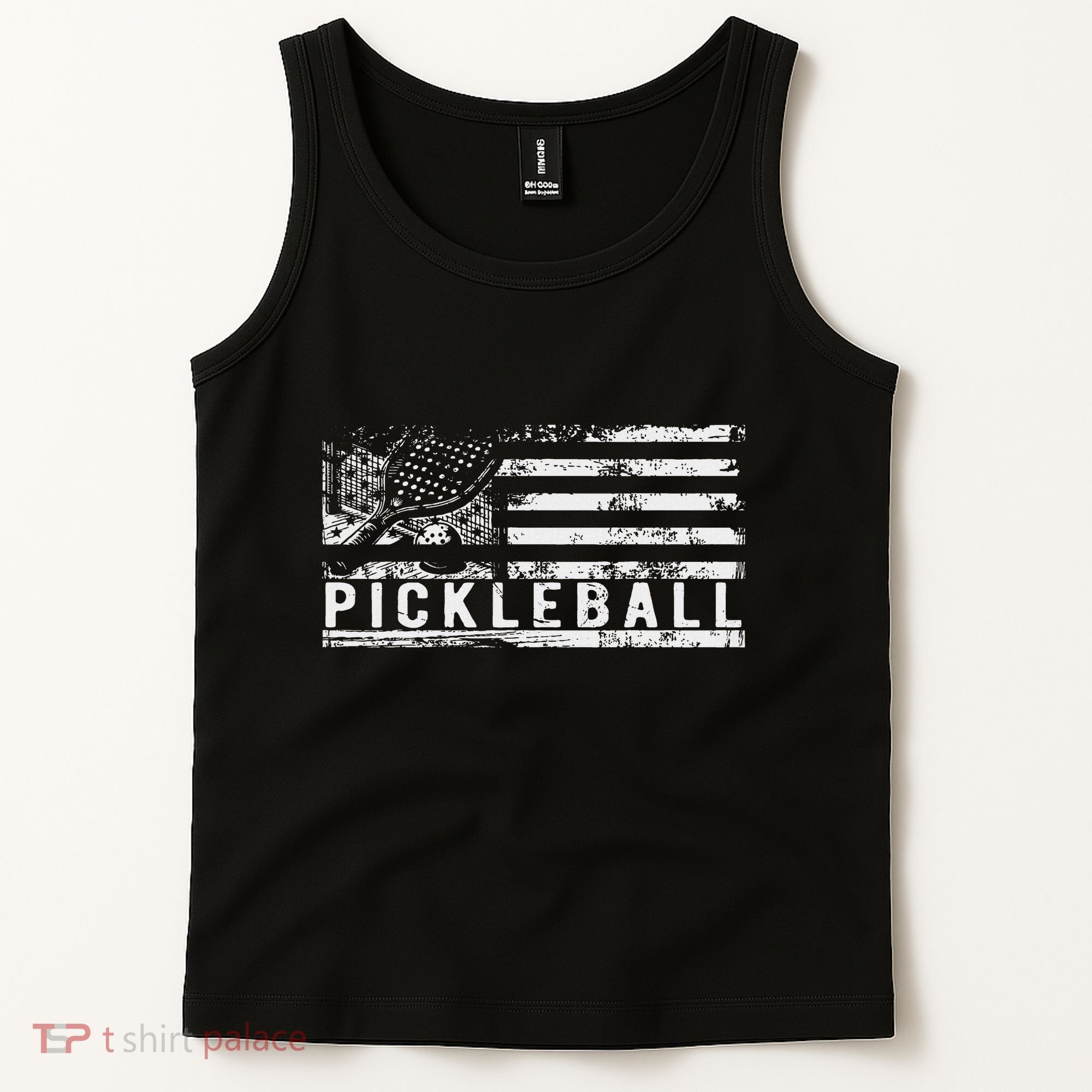 Us Flag Pickleball American Pickleball Player Tank Top