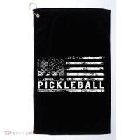 Us Flag Pickleball American Pickleball Player Golf Towel thumb 0