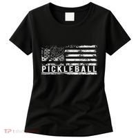 Us Flag Pickleball American Pickleball Player Women's T-Shirt thumb 0
