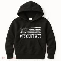 Us Flag Pickleball American Pickleball Player Kids Hoodie thumb 0