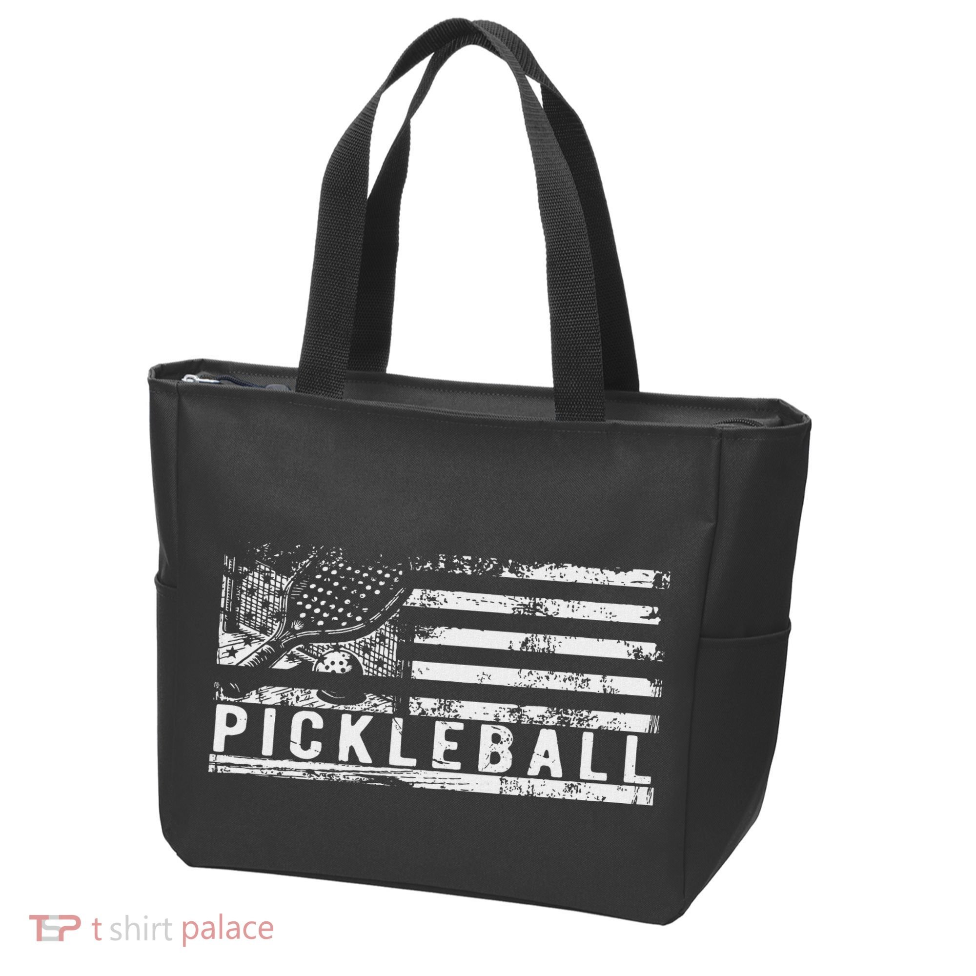 Us Flag Pickleball American Pickleball Player Tote Bag