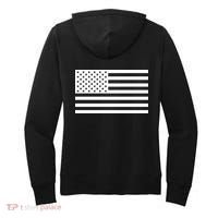 USA Flag Patriotic Front & Back United States Of America Pride Women's Hoodie thumb 1